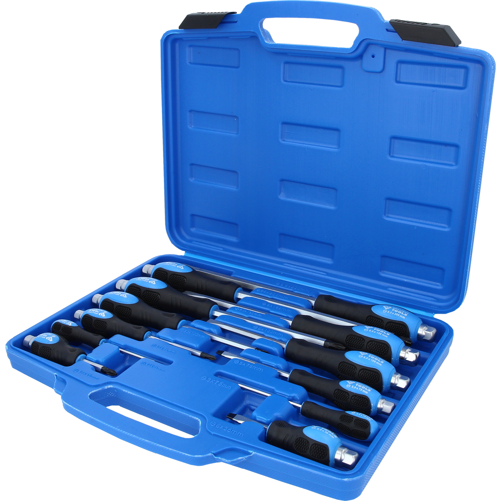 Jeu de tournevis avec embout à frapper, 12 pcs, plat, PH Phillips