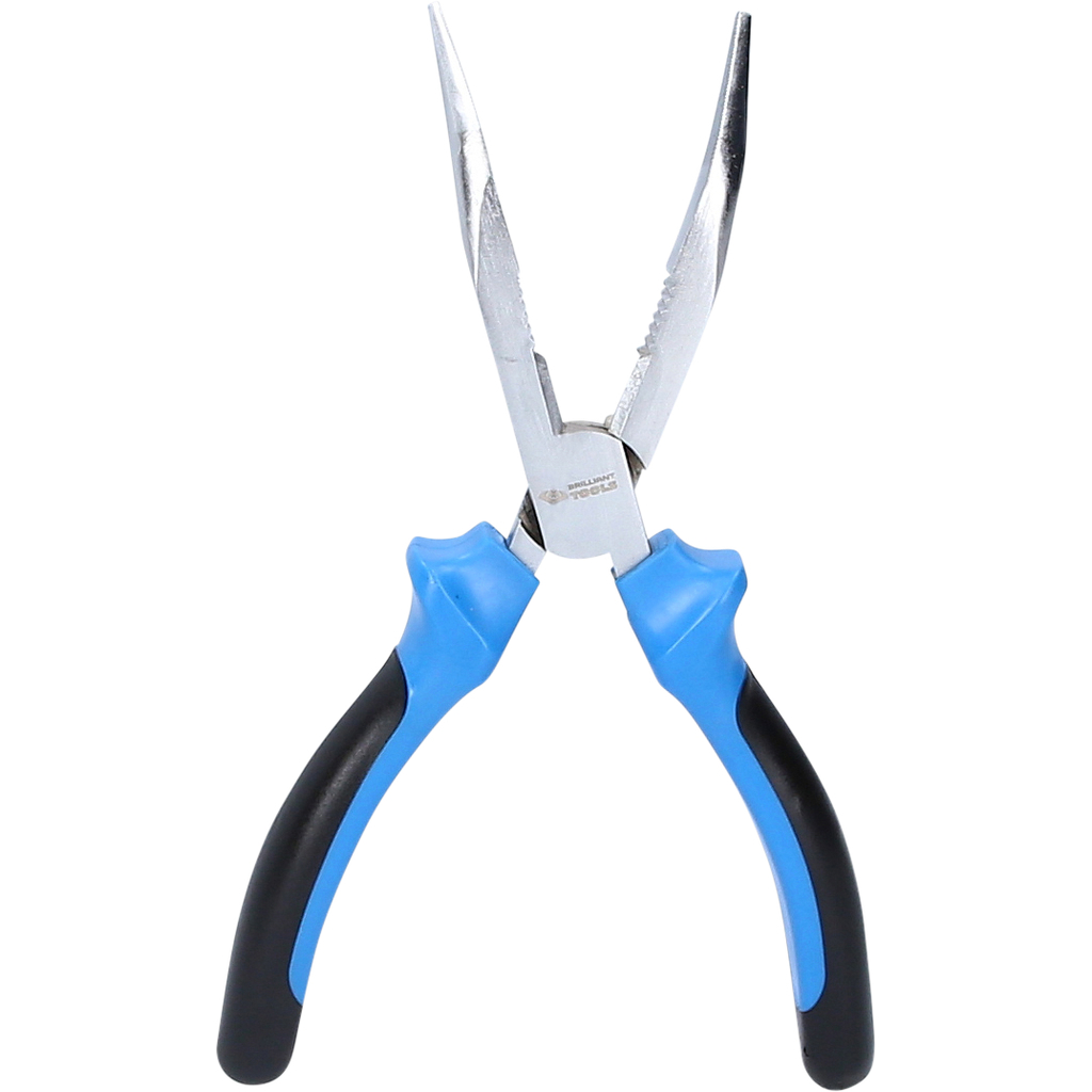 Flachrundzange, gebogen, 150 mm