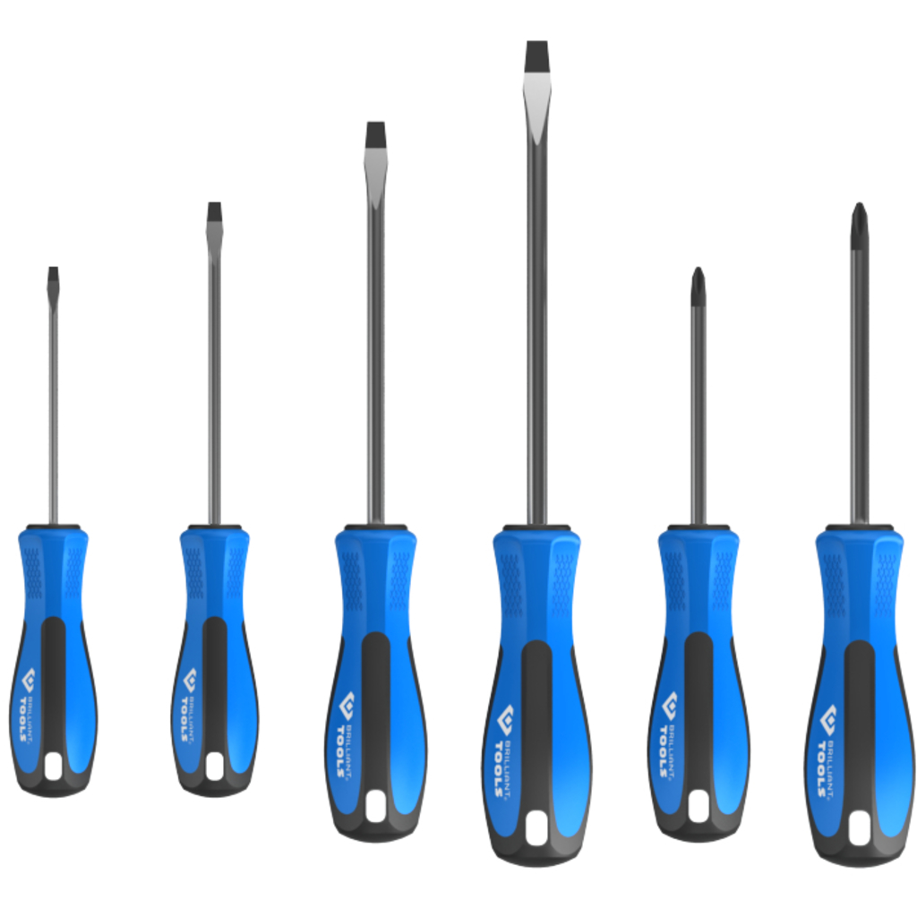 Jeu de tournevis, fente, Ph, 6 pcs