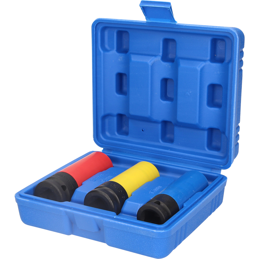 1/2" Alu-Felgen-Kraft-Stecknuss-Satz, 17 / 19 / 21 mm, 3-tlg